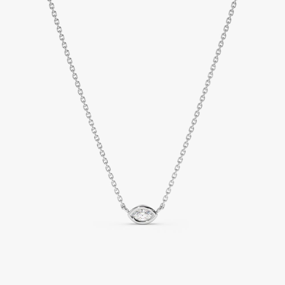 Marquise Diamond Eye Necklace