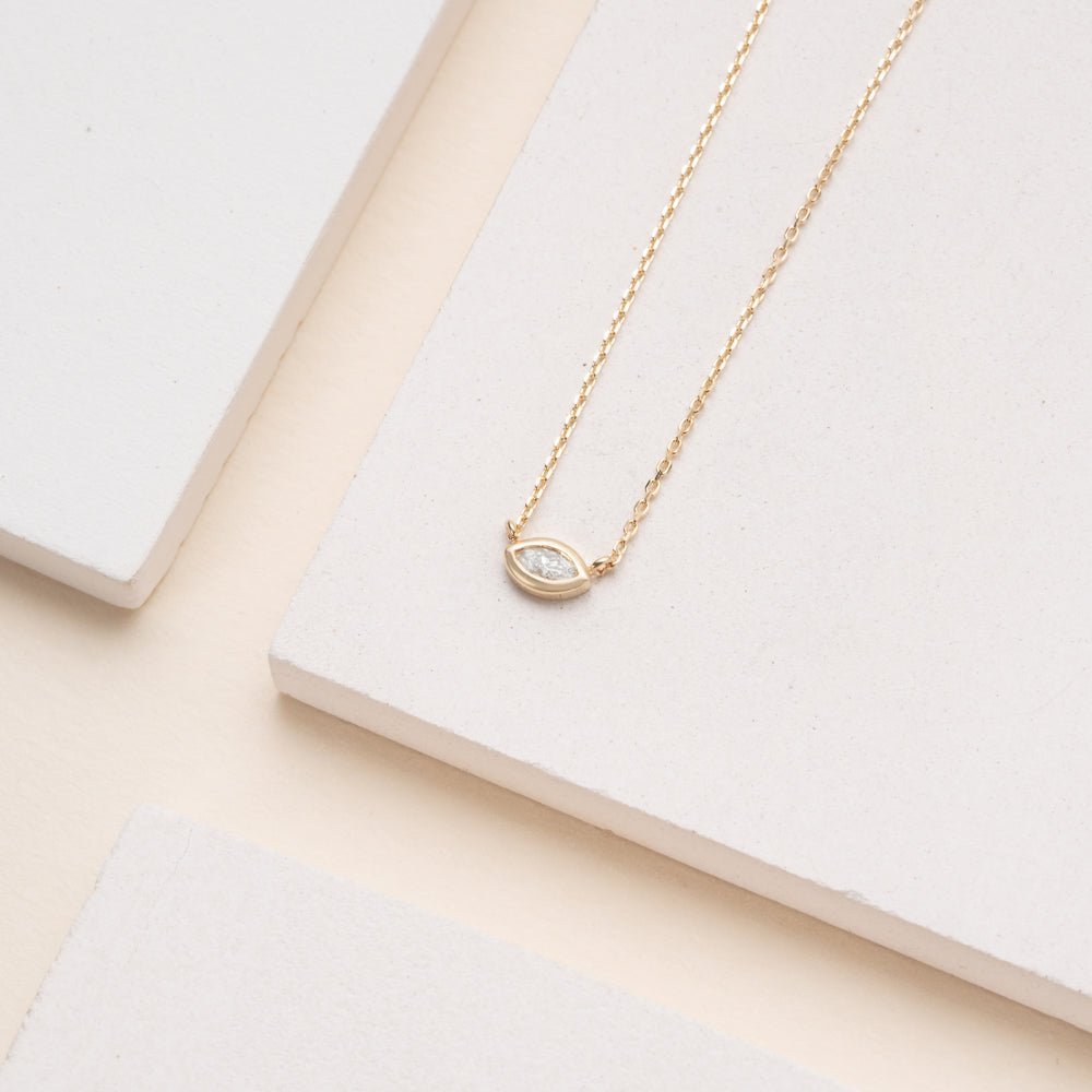 Marquise Diamond Eye Necklace