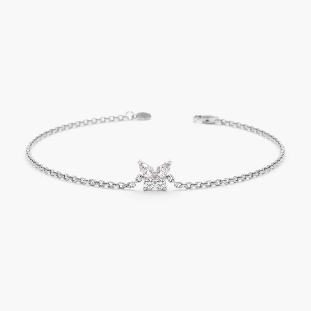 Marquise Diamonds Butterfly Bracelet