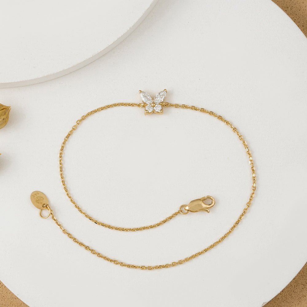 Marquise Diamonds Butterfly Bracelet