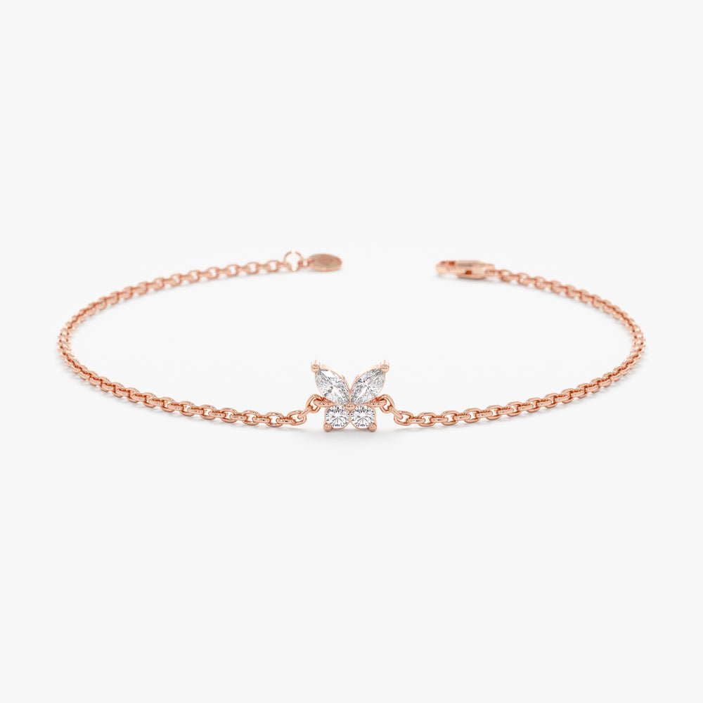 Marquise Diamonds Butterfly Bracelet