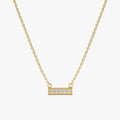 Minimalistic Design Natural Diamond Bar Necklace