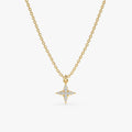 Minimalistic Style Natural Diamond North Star Necklace
