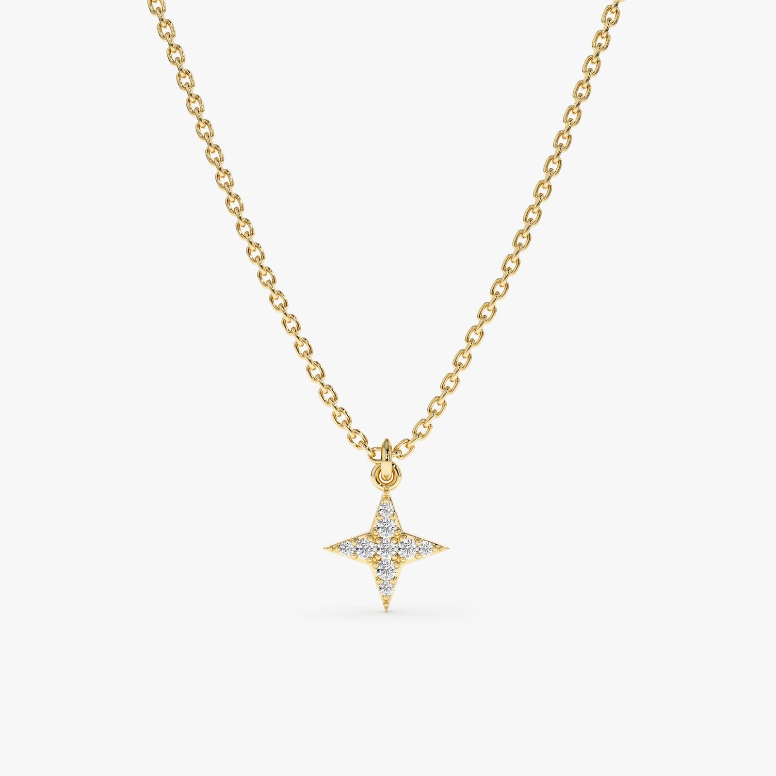 Minimalistic Style Natural Diamond North Star Necklace