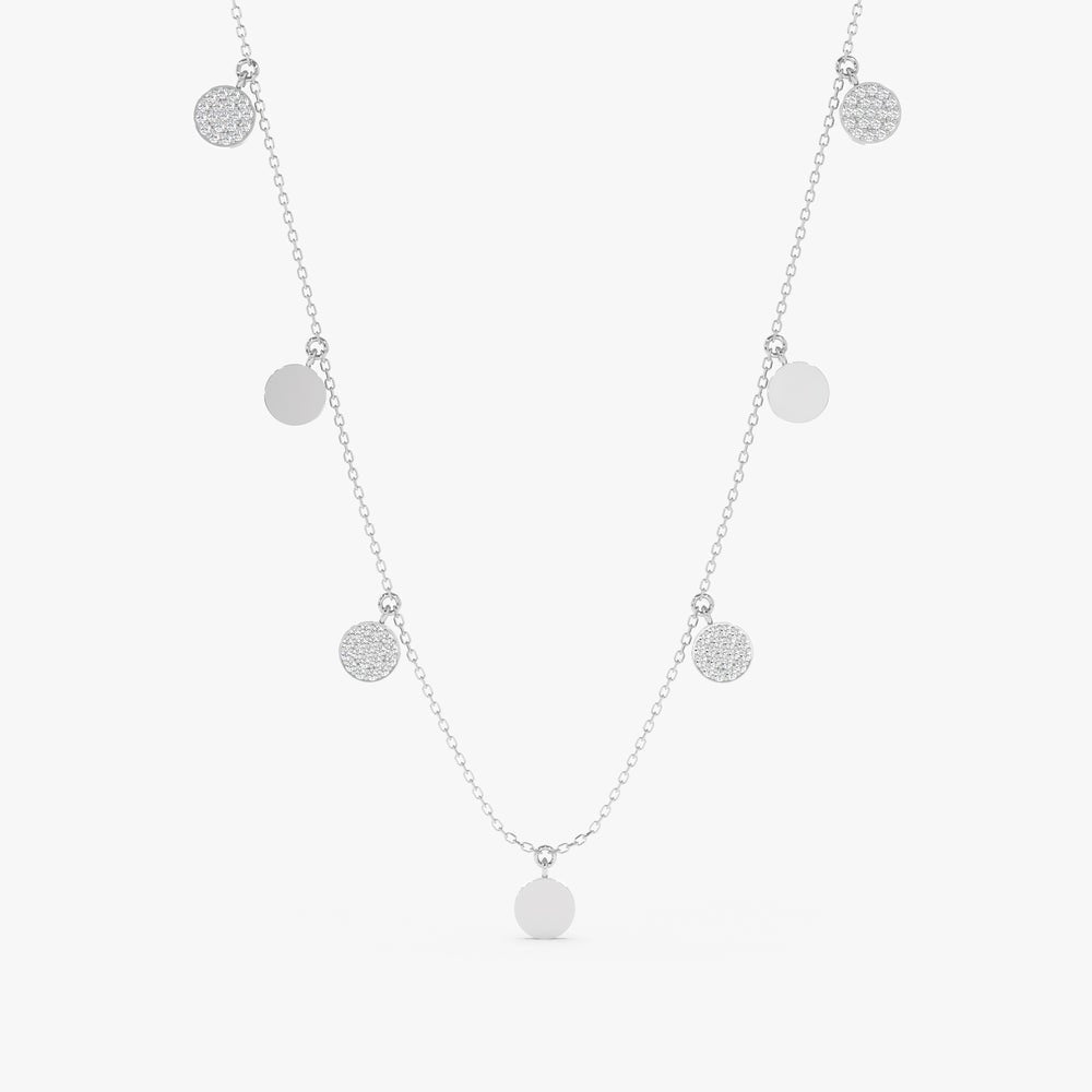 Mixed Coin Drop Necklace