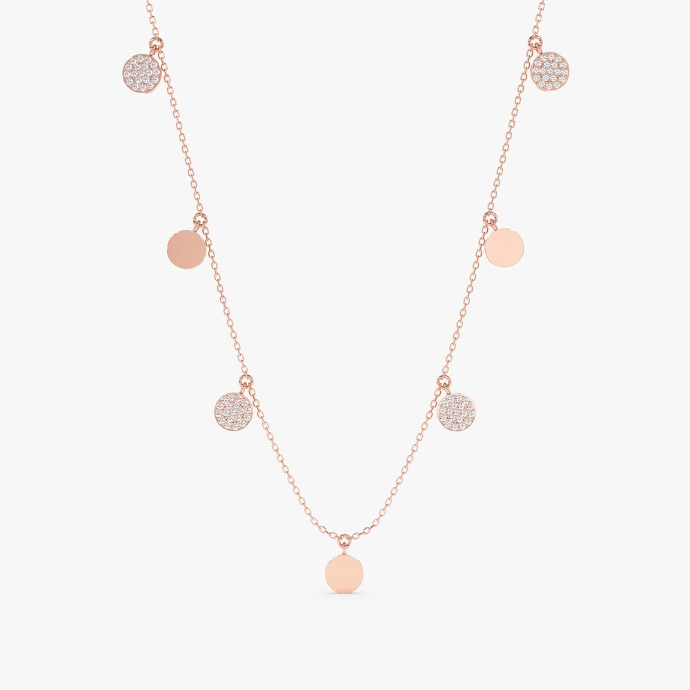 Mixed Coin Drop Necklace