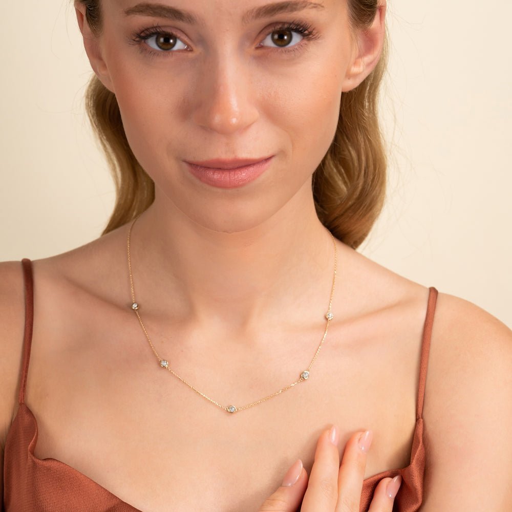 Moonstone Station Necklace