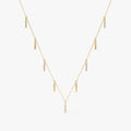 Multi Diamond Bar Necklace