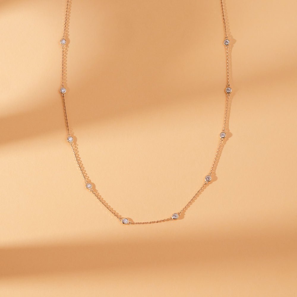 Multi Diamond By The Yard Necklace