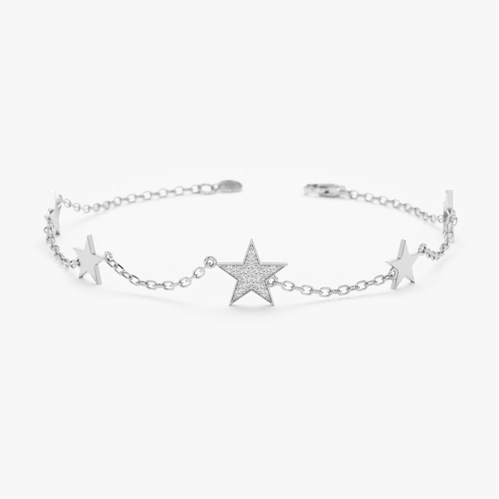 Multi Star Natural Diamond Bracelet