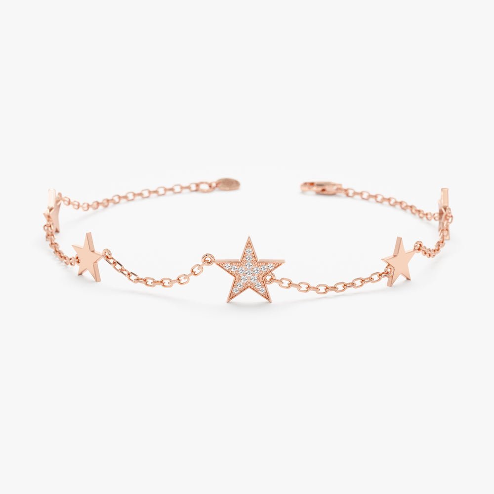Multi Star Natural Diamond Bracelet
