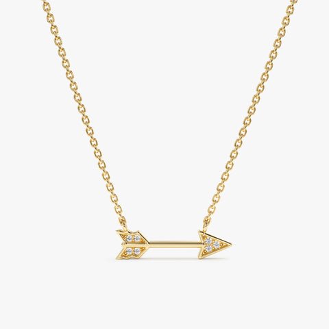 Natural Diamond Arrow Necklace