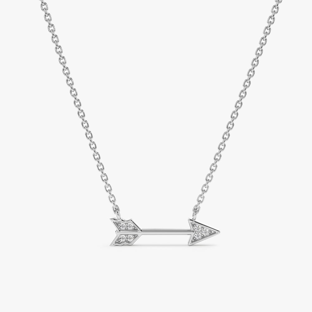 Natural Diamond Arrow Necklace