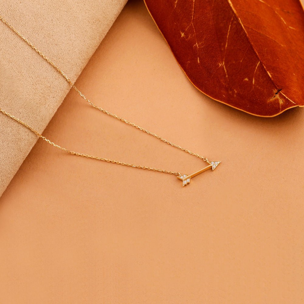 Natural Diamond Arrow Necklace