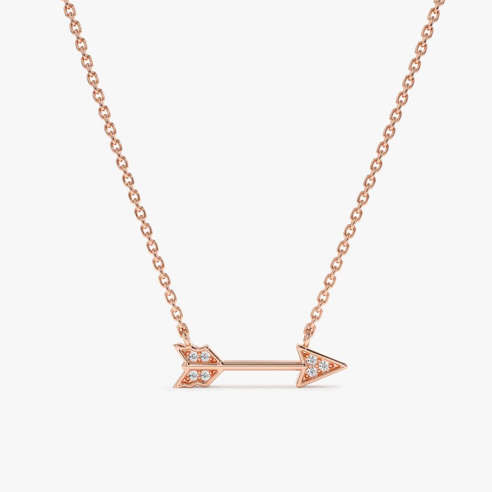 Natural Diamond Arrow Necklace