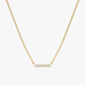 Natural Diamond Bar Necklace