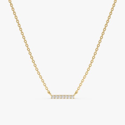 Natural Diamond Bar Necklace