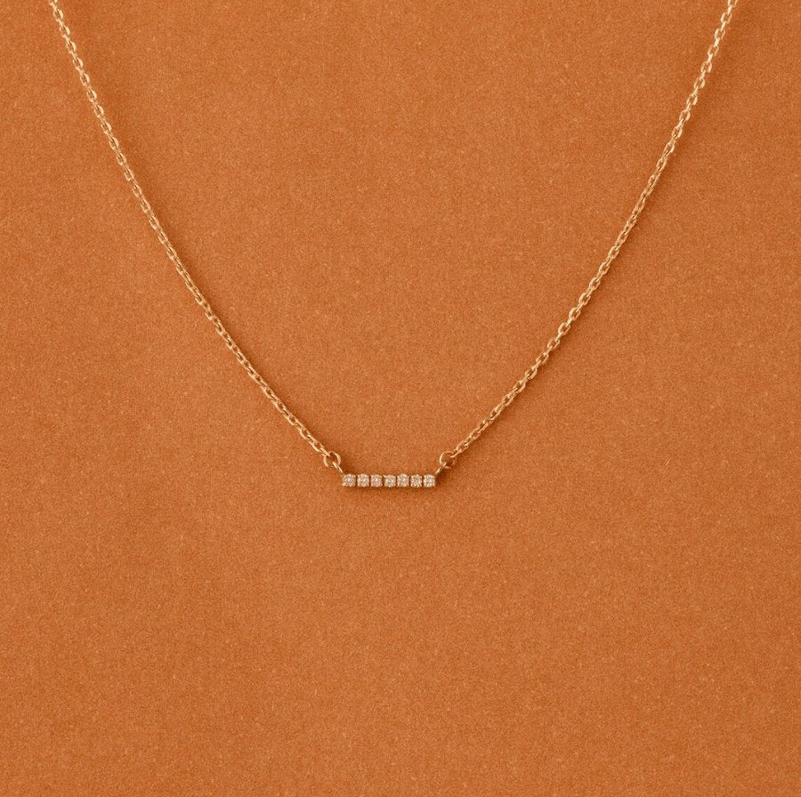 Natural Diamond Bar Necklace