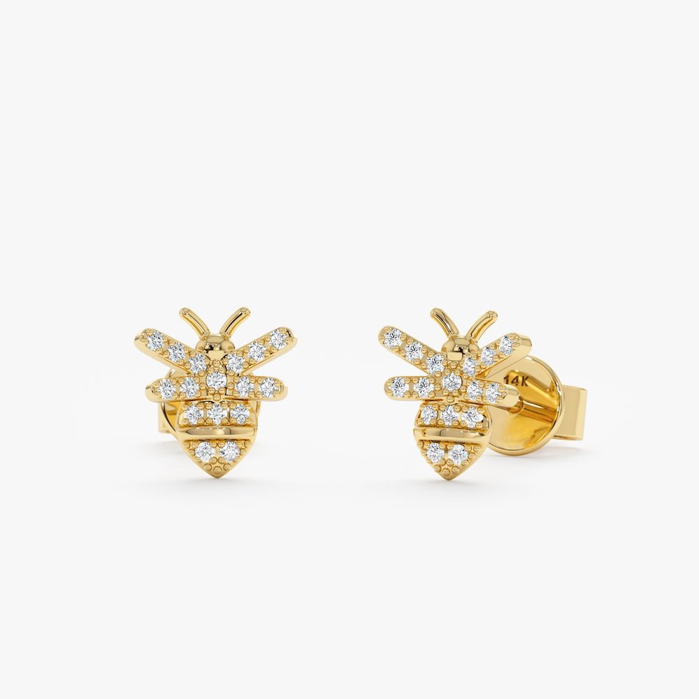 Natural Diamond Bumblebee Studs