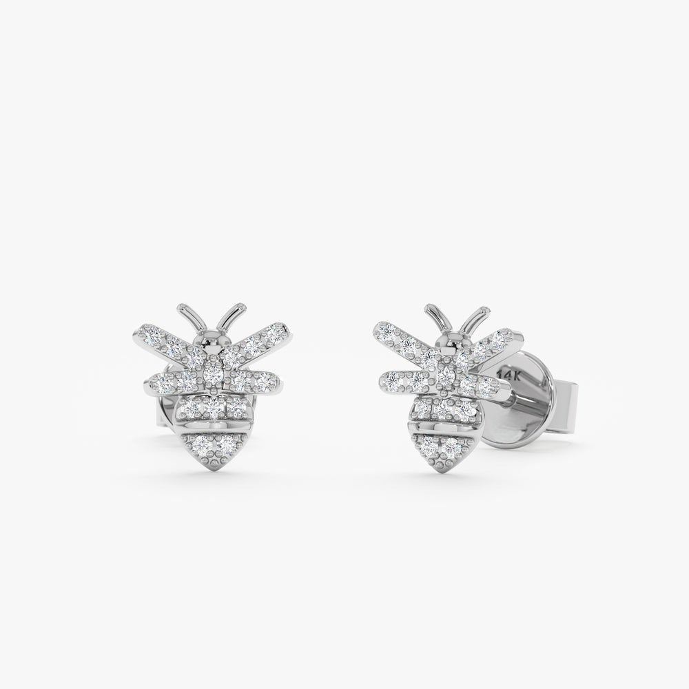 Natural Diamond Bumblebee Studs
