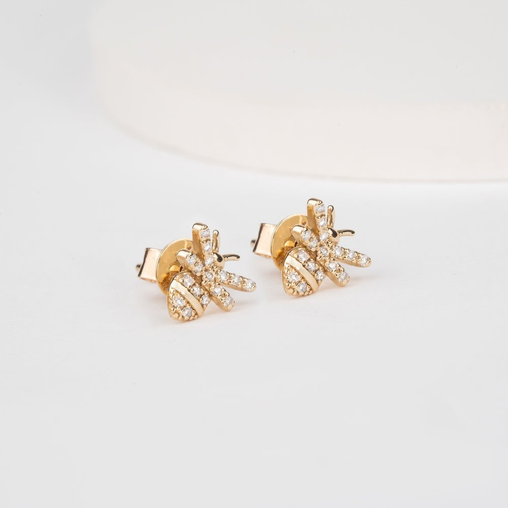 Natural Diamond Bumblebee Studs