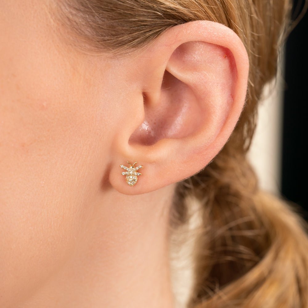 Natural Diamond Bumblebee Studs