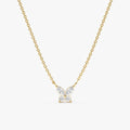 Natural Diamond Butterfly Necklace