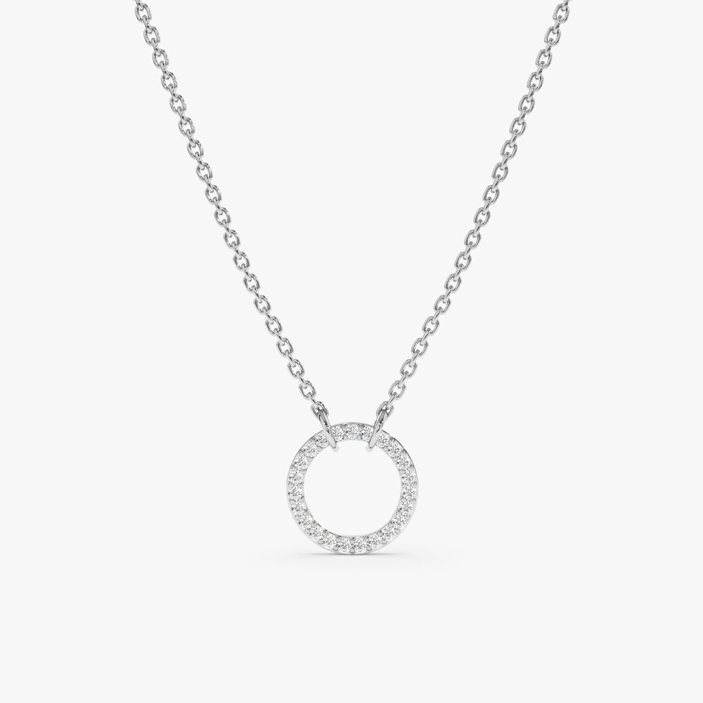 Natural Diamond Circle Of Life Necklace