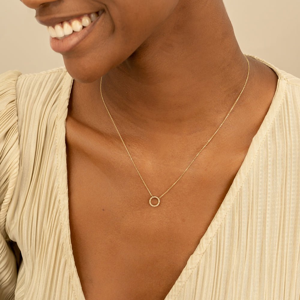 Natural Diamond Circle Of Life Necklace