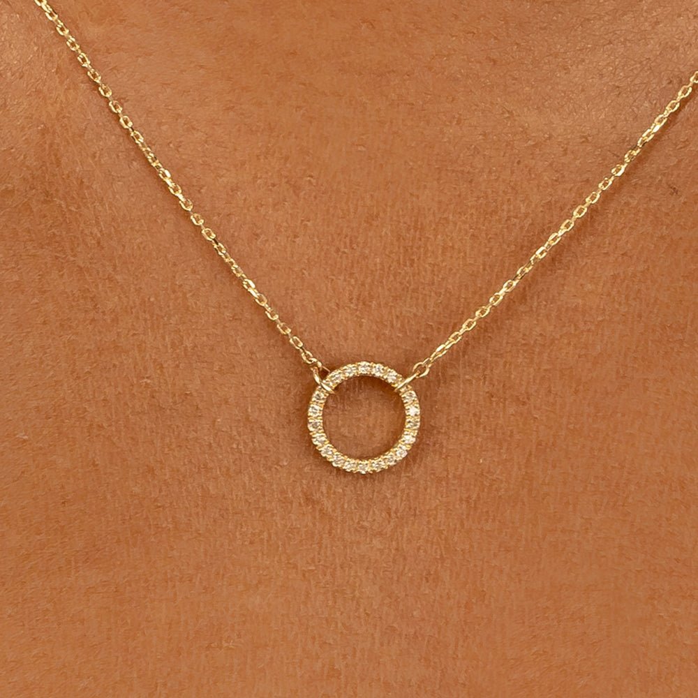 Natural Diamond Circle Of Life Necklace