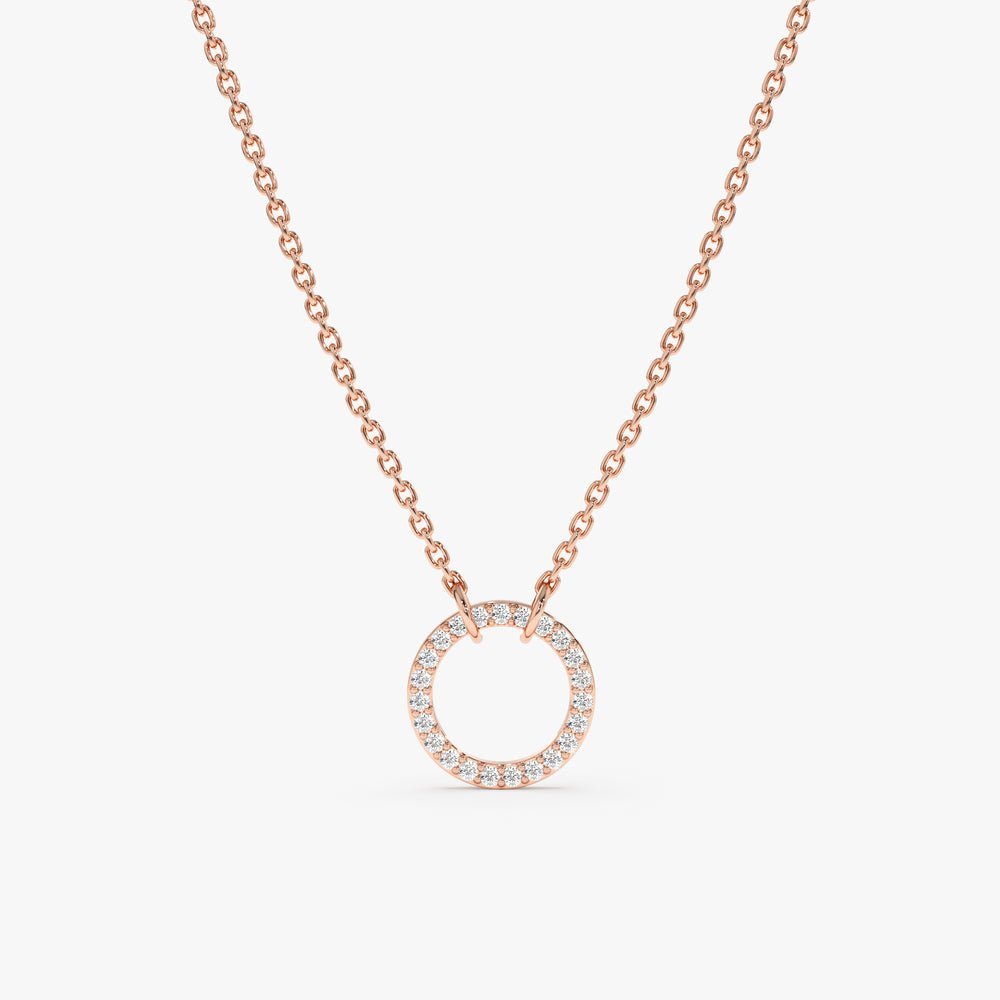 Natural Diamond Circle Of Life Necklace