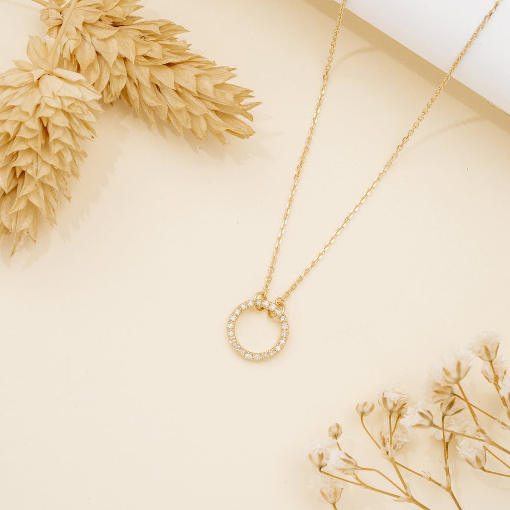 Natural Diamond Circle Of Life Necklace