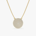 Natural Diamond Disc Necklace
