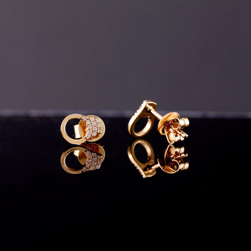 Natural Diamond Handcuff Studs