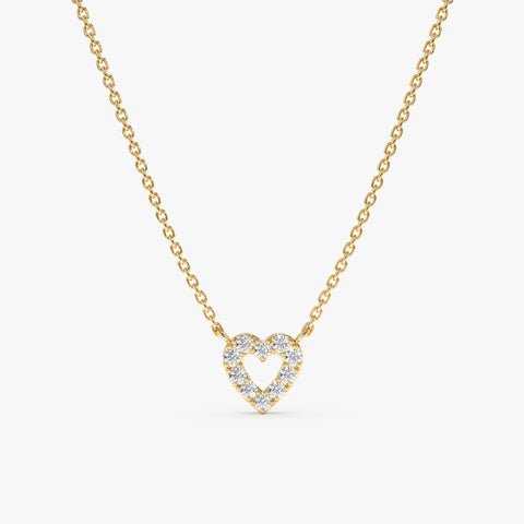 Natural Diamond Heart Necklace
