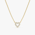 Natural Diamond Heart Necklace