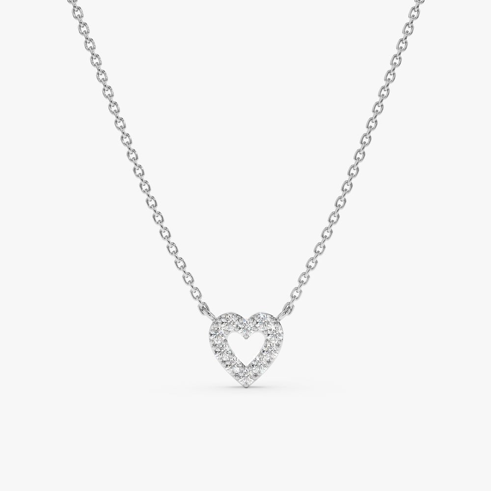 Natural Diamond Heart Necklace