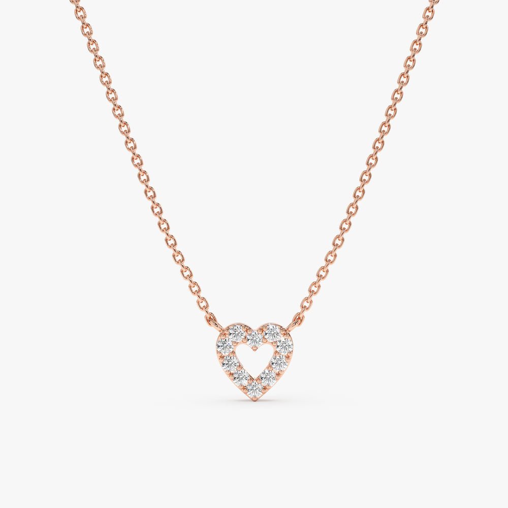 Natural Diamond Heart Necklace