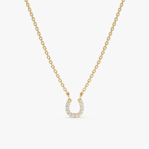 Natural Diamond Horseshoe Necklace