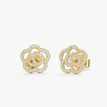 Natural Diamond Rose Studs