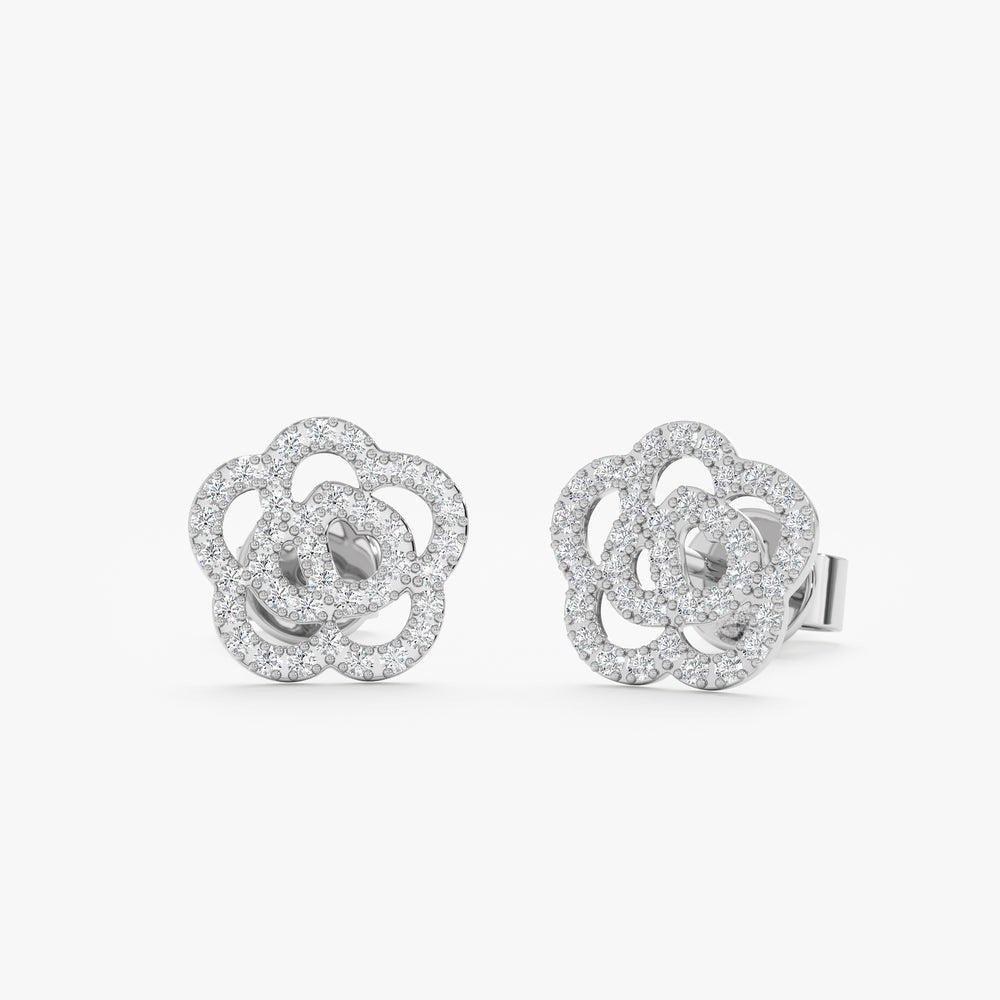 Natural Diamond Rose Studs