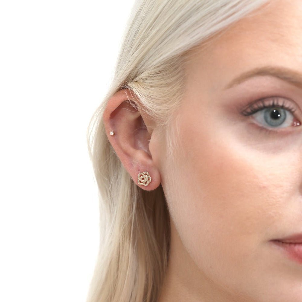 Natural Diamond Rose Studs