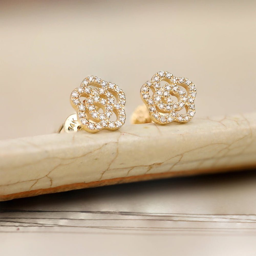 Natural Diamond Rose Studs