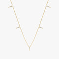 Natural Diamond Spike Station Necklace