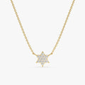 Natural Diamond Star of David Necklace