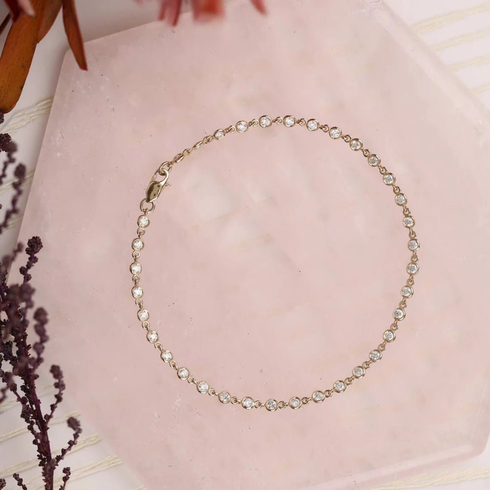 Natural Diamond Tennis Bracelet