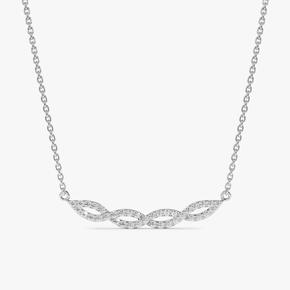Natural Diamond Twist Necklace