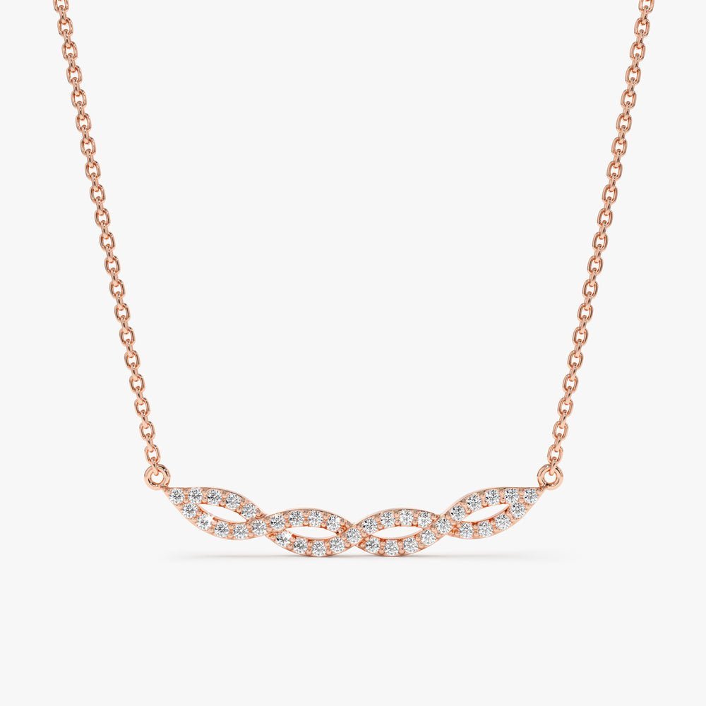 Natural Diamond Twist Necklace