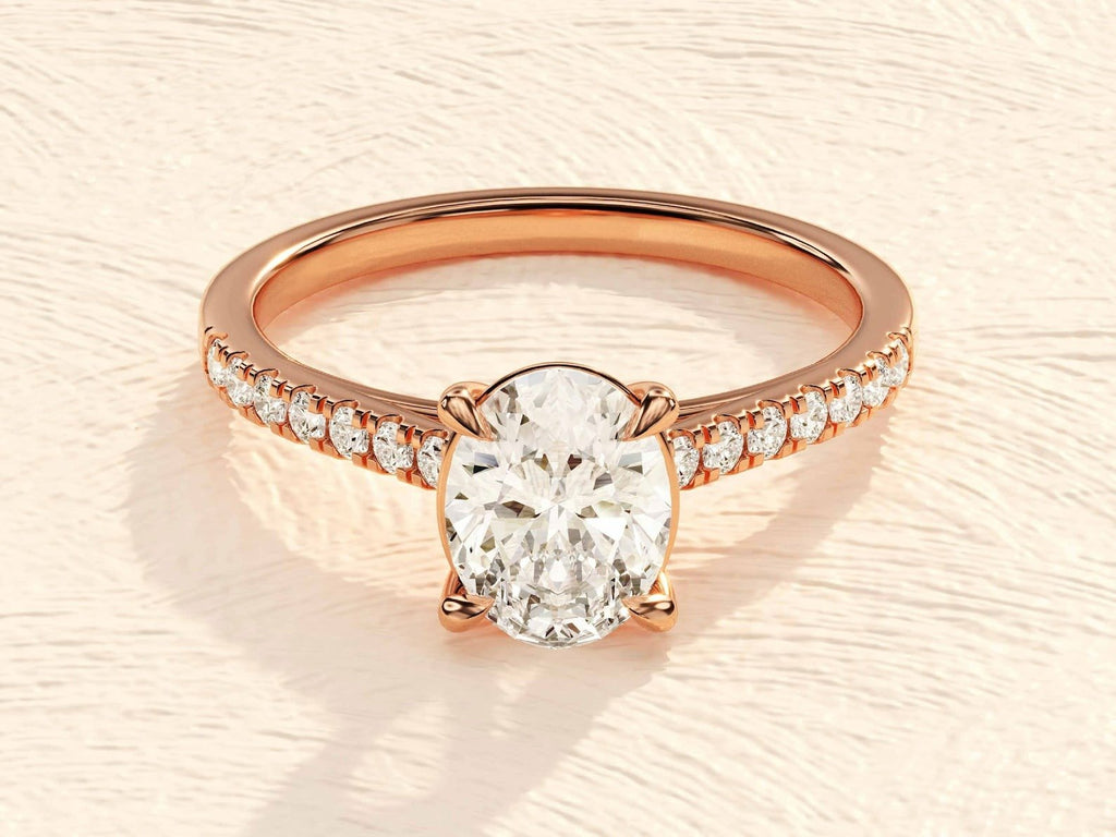 Oval Cut 4ct Lab Grown Diamond Engagement Ring