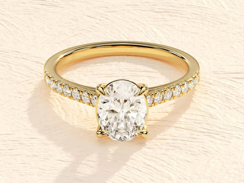 Oval Cut 4ct Lab Grown Diamond Engagement Ring